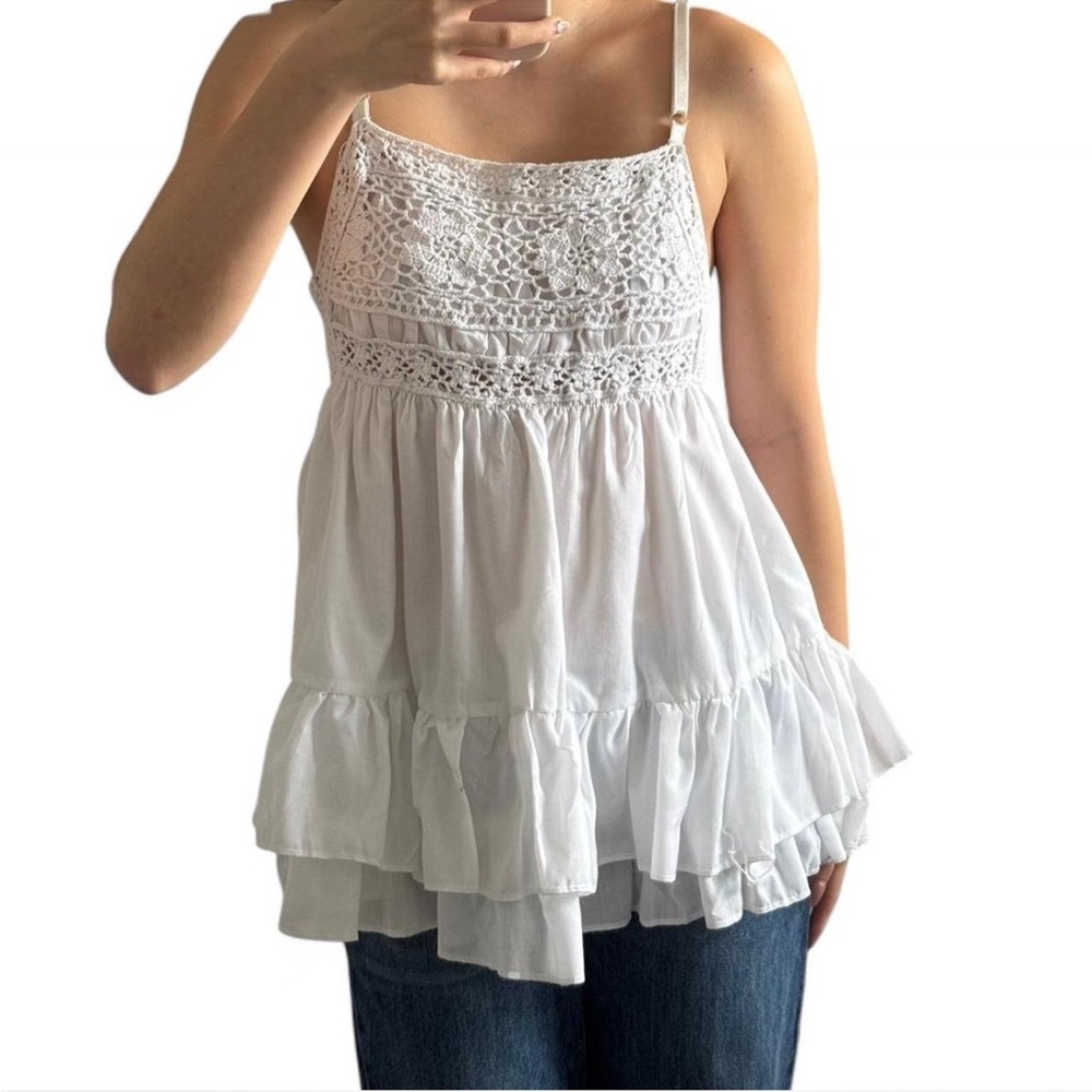 Crochet Babydoll Top
